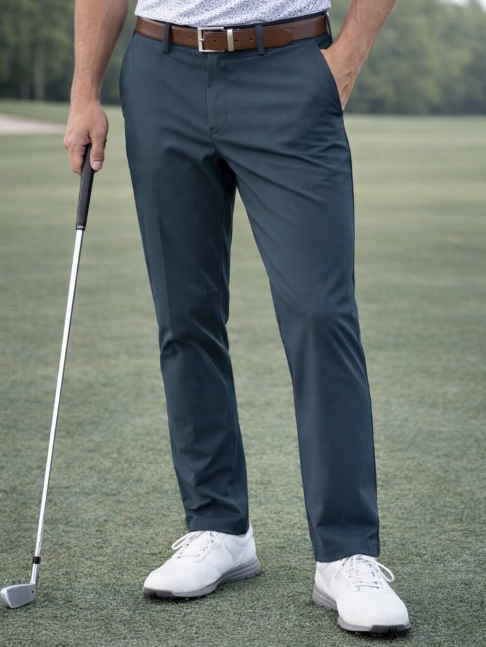 Golf Pants Mens 34x32 Gray Stretch Slim Fit Performance Athleisure UPF50